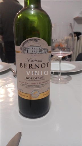 Vini Rouge sec Château Bernot 2018 Francia Bordeaux AOC