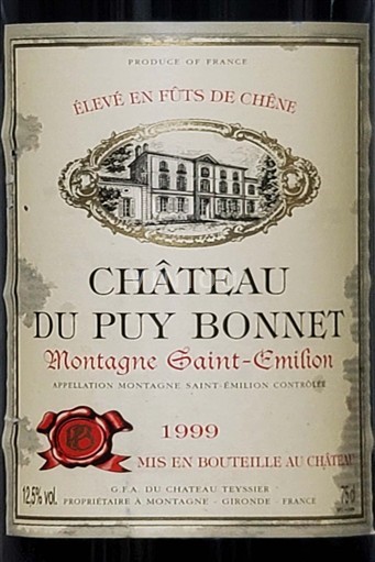 Bordeaux Montagne-saint-émilion Château Puy Bonnet 1999