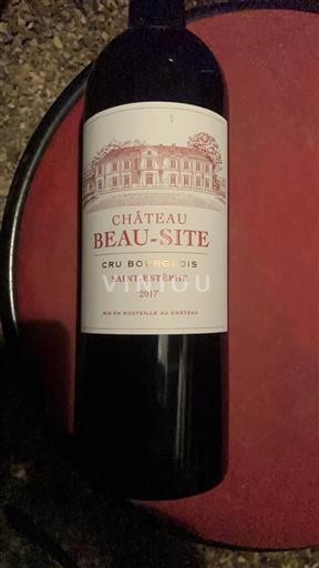 Vin Rouge sec Château Beau-Site 2017 France Bordeaux Saint-Estèphe AOC Cru Bourgeois