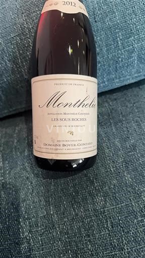 Burgundsko Monthélie Grand Cru Domaine Boyergontard Les Sous Roches 2012