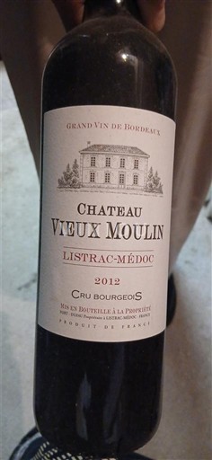 Bordeaux Listrac-Médoc Cru Bourgeois Domaine Vieux Moulin 2012
