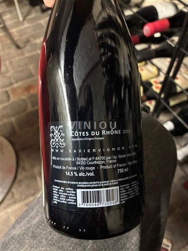 Rhônevallei Côtes-du-rhône Xavier Vignon 2015