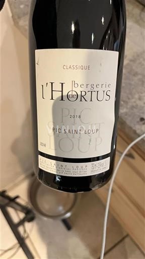 Languedoc Pic-saint-loup Bergerie De L'hortus Classique 2018