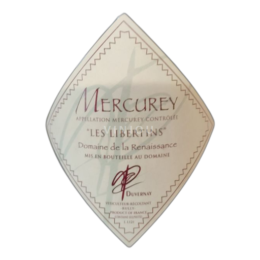 Borgogna Mercurey Domaine La Renaissance Les Libertins 2022
