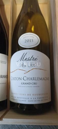 Burgundy Corton-Charlemagne Grand Cru Mestre Père & Fils 2015