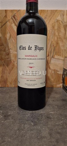 Bordoja Margaux Cru Artisan Clos De Bigos 2019