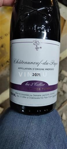 Vin Rouge sec Sentier des Terroirs Les 3 Cellier 2021 France Vallée du Rhône Châteauneuf-du-pape AOC
