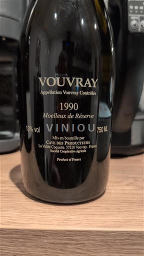 Vallée de la Loire Vouvray Caves Des Producteurs Moelleux de Réserve 1990