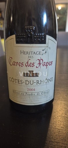 Rhônedalen Côtes du Rhône Cave Des Papes Héritage 2004