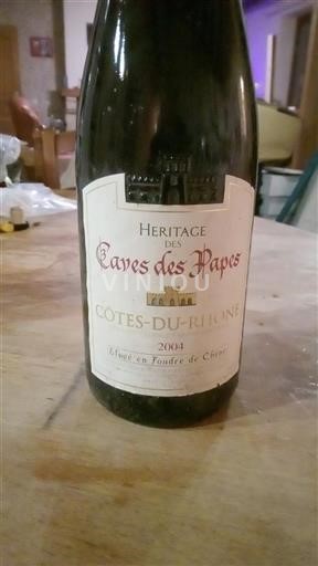 Rona dolina Côtes-du-Rhône Cave Des Papes Héritage 2004