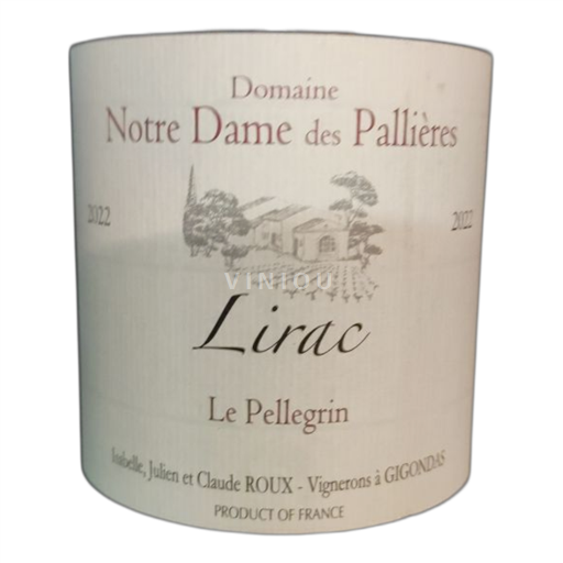 Rhône-dalen Lirac Notre Dame Des Pallières Le Pellegrin 2022