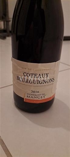 Bourgogne Bourgognebackar Vignerons De Mancey 2016