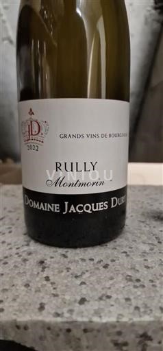 Bourgogne Rully Domaine Jacques Dury Montmorin 2022
