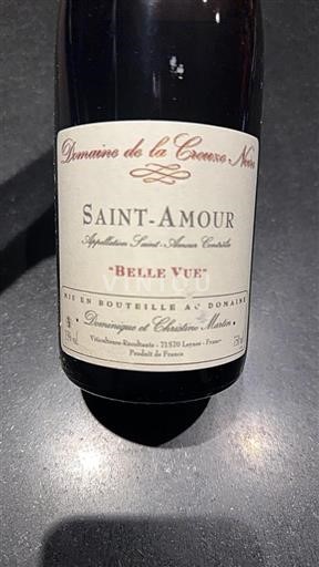 Vin Rouge sec Belle Vue Domaine La Creuze Noire 2011 France Beaujolais Saint-Amour AOC