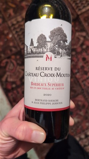 Bordeaux Bordeaux supérieur Château Croixmouton Réserve du Château 2020