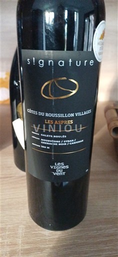 Wines Rouge sec Signature Les Vignes Du Vent 2022 France Roussillon Côtes du Roussillon Villages AOC