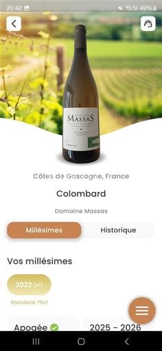 South West Côtes de Gascogne Domaine Massas Colombard 2022