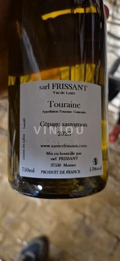 Loire-dalen Touraine Sarl Frissant Cépage sauvignon 2023