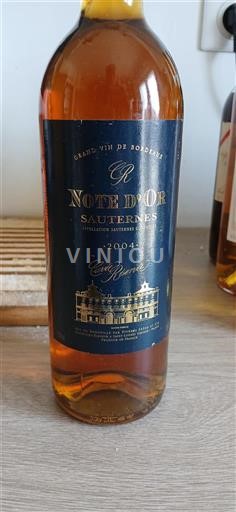 Bordeaux Sauternes Note Or Réserve 2004