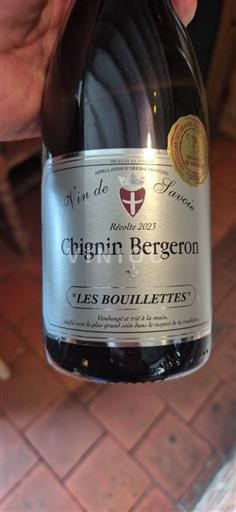 Savoie ja Bugey Chignin-Bergeron Les Bouillettes 2023