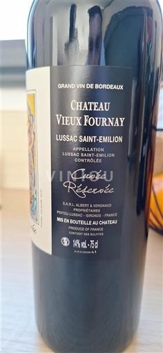 Bordeaux Lussac-saint-émilion Château Vieuxfournay Réservée Ikke årgangsbestemt