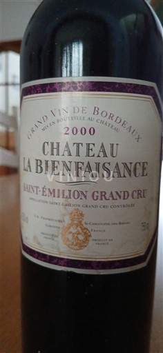 Bordeaux Saint-Émilion Grand Cru Château La Bienfaisance 2000