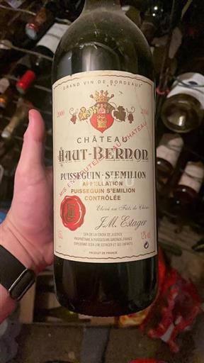 Bordeaux Puisseguin-saint-émilion Château Hautbernon 2000