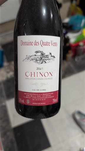 Údolí Loiry Chinon Domaine Des Quatre Vents 2021
