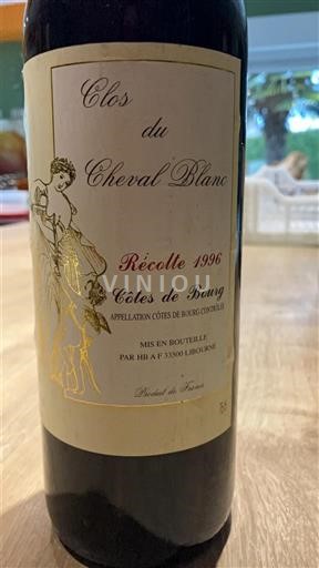 Bordo Кот-де-Бур Clos du Cheval Blanc 1996