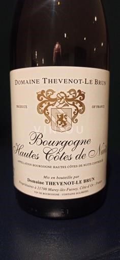 Burgund Hautes Côtes de Nuits Grand Cru Domaine Thevenotle Brun 2023