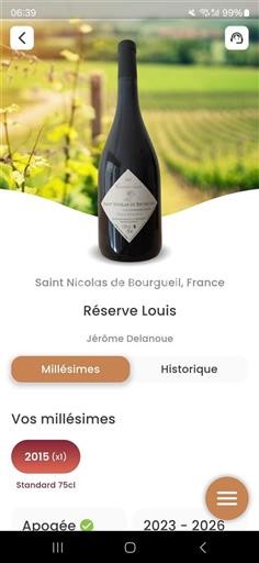 Valle della Loira Saint-Nicolas-De-Bourgueil Jérôme Delanoue Réserve Louis 2015