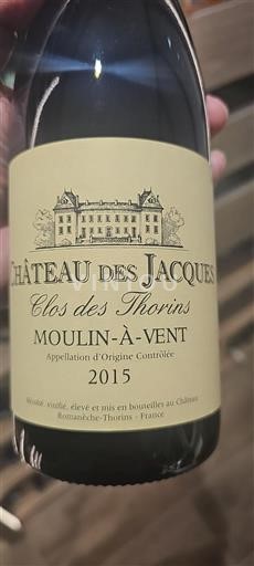 Beaujolais Moulin-à-Vent Château Des Jacques Clos des Thorins 2015
