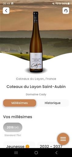 Údolí Loiry Coteaux-du-Layon Cady 2016