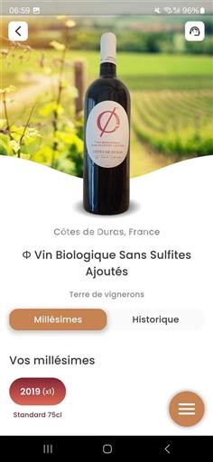Zuidwest-Frankrijk Côtes-de-duras Terre De Vigneron F Vin Biologique Sans Sulfites Ajoutés 2019