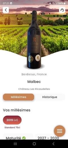 Bordeaux Không được chỉ định Château Les Ricaudelles 2019