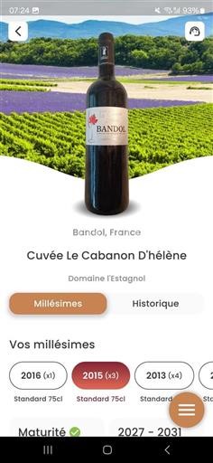 Provence Bandol Grand Cru L' Estagnol Le Cabanon D'hélène 2015