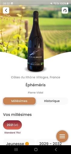 Rona dolina Côtes-du-Rhône-Villages Suze La Rousse Éphéméris 2021