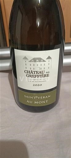Borgogna Saint-Véran Château de la Greffière Au Mont 2020
