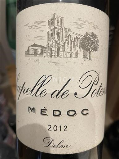 Bordeaux Médoc La Chapelle De Potensac 2012