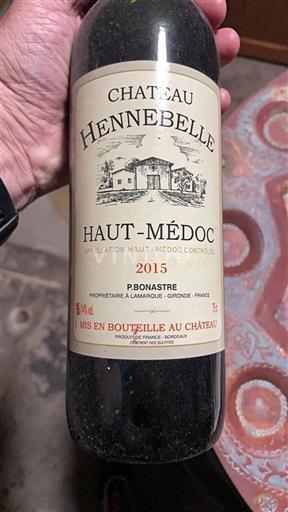 Burdeos Haut-Médoc Château Hennebelle 2015
