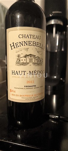 Bordeaux Haut-Médoc Château Hennebelle 2015