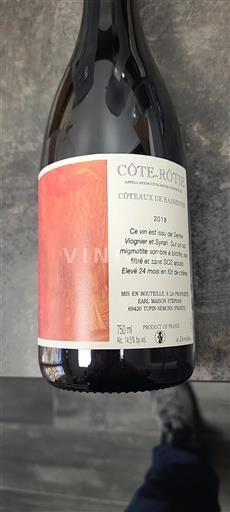 Rhône Valley Côte-Rôtie Maison Stephan Côteaux de Bassenon 2018