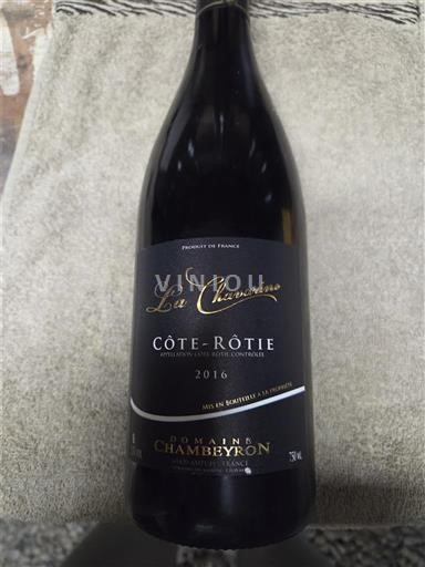 Rhône Valley Côte-Rôtie Domaine Chambeyron La Chavarine 2016
