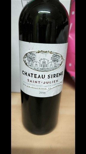 Bordeaux Saint-Julien Grand Cru Château Sirène 2016