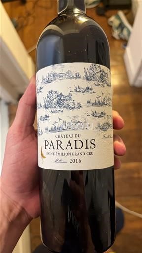 Bordeaux Saint-Émilion Grand Cru Grand Cru Château Paradis 2016