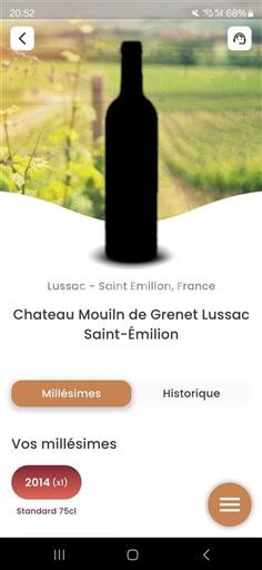 Bordeaux Lussac-saint-émilion Grand Cru Château Moulin De Grenet 2014