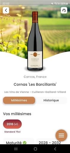 Valle del Ródano Cornas Les Vins De Vienne Les Barcillants 2016