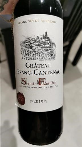 Bordeaux Saint-Émilion Grand Cru Château Franc Cantenac 2019