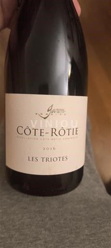 Vallée du Rhône Côte-rôtie Domaine Garon Les Triotes 2016