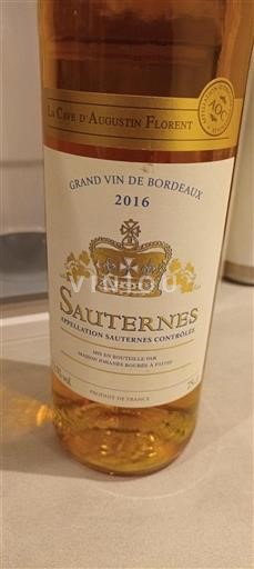 Bordeaux Sauternes La Cave Augustin Florent 2016